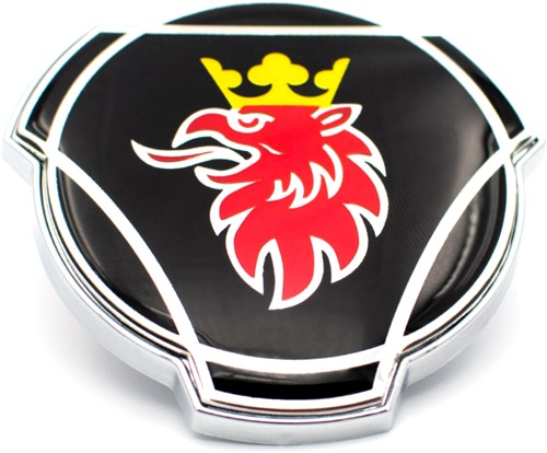 Scania Grill Emblem black with red griffin