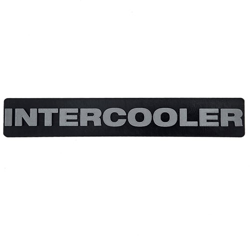 Kunststoff Emblem Intercooler schwarz-grau