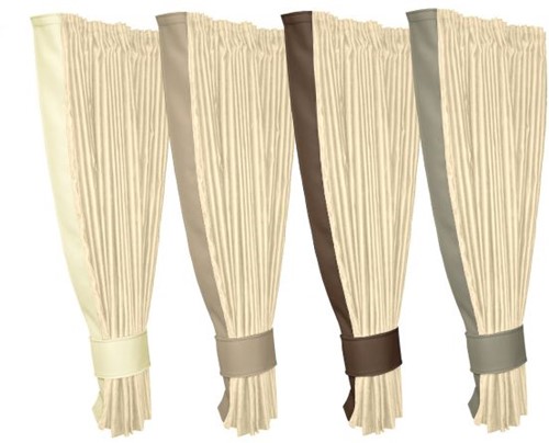 Set Seitenvorhänge Beige 0046