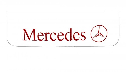 Set kleine Mercedes Spatlappen wit - rood