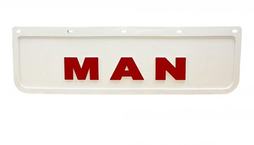 Set kleine MAN Spatlappen wit - rood met opgelegde letters