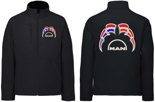 Softshell jas MAN Embleem met wimpels Nederland - Oostenrijk