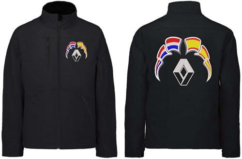 Softshell jacket Renault Emblem with flags Netherlands - Spain