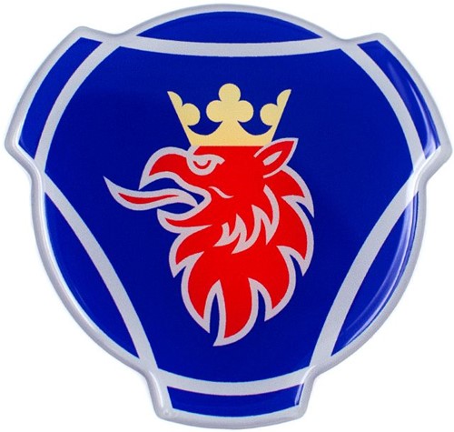 Hub sticker Blue with red griffin