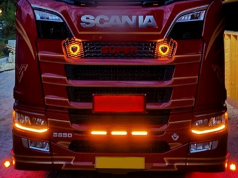 Scania Next Gen S & R of 2016 LED headlights DRL conversion kit